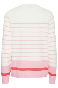 Fransa Addi Striped Sweater - Pink
