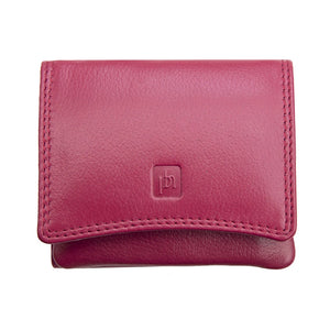 Prime Hide Compact Curvy Leather Purse - Choice of colours
