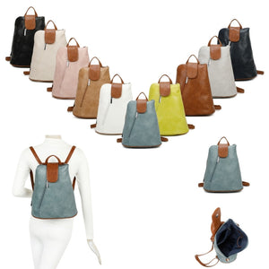 Penny Soft Faux Leather Rucksack - Choice of colours