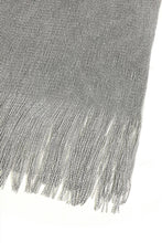 Load image into Gallery viewer, Plain Metallic Thread Tassel Edge Kimono / Coverup - Silver or Black