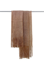 Load image into Gallery viewer, Plain Metallic Thread Woven Tassel Scarf / Shawl - Choice of colours