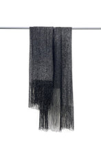 Load image into Gallery viewer, Plain Metallic Thread Woven Tassel Scarf / Shawl - Choice of colours