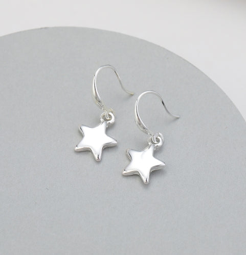 Gracee Silver Star Drop Earrings