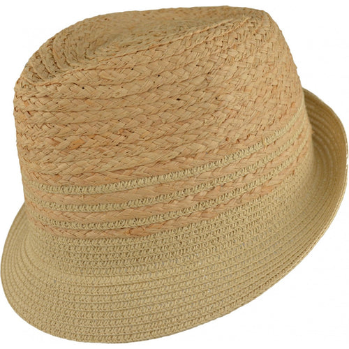 Trilby Style Summer Hat - Beige