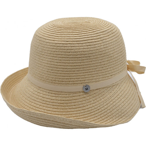 Cloche Style Summer Hat - Beige
