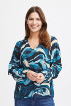 Load image into Gallery viewer, Fransa Gila Printed Blouse - Sky Blue