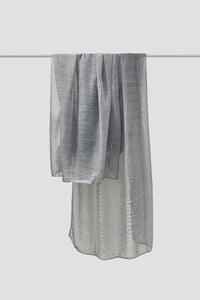 Plain Shimmery Metallic Ribbed Occasion Scarf / Shawl - Choice of colours