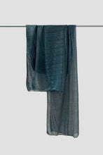 Load image into Gallery viewer, Plain Shimmery Metallic Ribbed Occasion Scarf / Shawl - Choice of colours