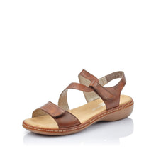 Load image into Gallery viewer, Rieker 659C7 Leather Sandals - tan