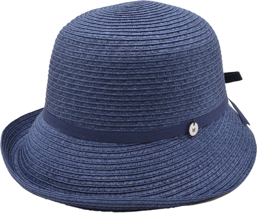 Cloche Style Summer Hat - Navy