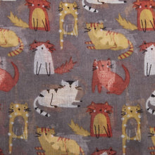 Load image into Gallery viewer, Cat Printed Scarf - Choice of colours