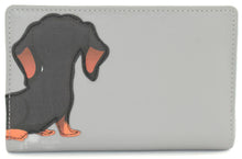 Load image into Gallery viewer, Mala Leather Frank Sausage Dog Compact Purse - Grey