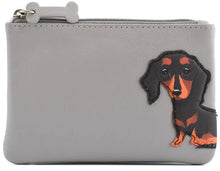 Load image into Gallery viewer, Mala Leather Frank Sausage Dog Coin Purse - Grey