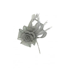 Load image into Gallery viewer, Small Mesh &amp; Feather Flower Fascinator - Pretty Swish Accessories Ripley Derbyshire