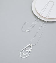 Load image into Gallery viewer, Gracee Long Necklace with Triple Shaped Pendant