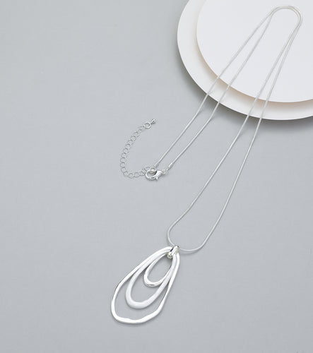 Gracee Long Necklace with Triple Shaped Pendant