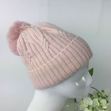 Load image into Gallery viewer, Cable Knit Winter Pom Pom Hat - Choice of colours