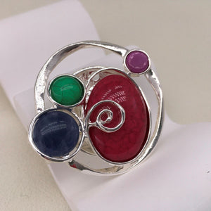 Magnetic Scarf Brooch - Ovals and Circles