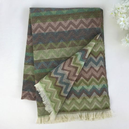 Zigzag Stripe Luxury Winter Wrap - Choice of colours