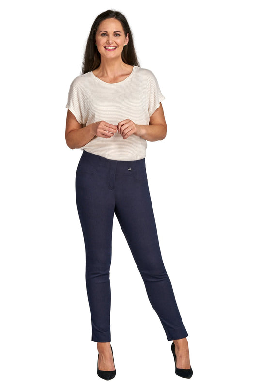 Pinns Daisy Full length 29" Stretch Trousers - Dark Denim