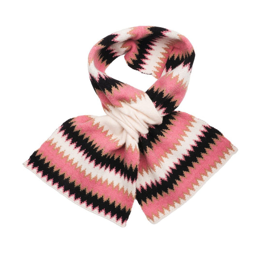 Zelly Pull Through Zigzag Scarf - Pink