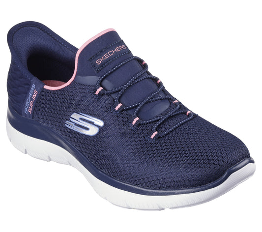 Skechers 150123 Ladies Slip-ins Summits - Diamond Dream - Navy/ Pink