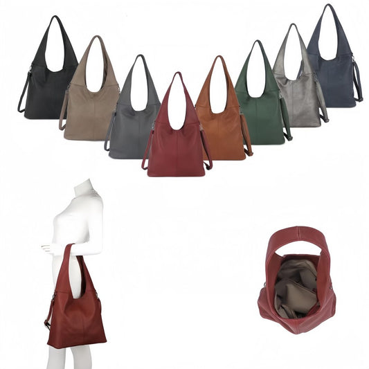 Joanna Vegan Leather Slouch Bag - Choice of colours