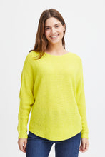 Load image into Gallery viewer, Fransa Eretta Knitted Sweater - Pear Yellow