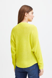 Fransa Eretta Knitted Sweater - Pear Yellow