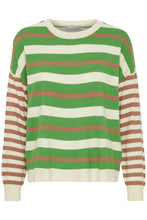 Load image into Gallery viewer, Fransa Melani Striped Pullover - Green