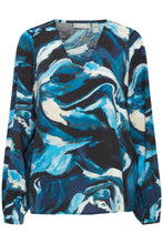 Load image into Gallery viewer, Fransa Gila Printed Blouse - Soft Blue