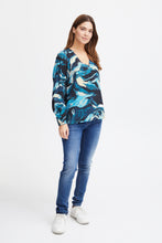 Load image into Gallery viewer, Fransa Gila Printed Blouse - Soft Blue
