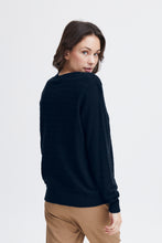 Load image into Gallery viewer, Fransa Sinem Ribbed Cardigan - Navy