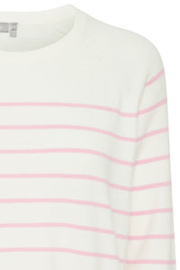 Fransa Addi Striped Sweater - Pink