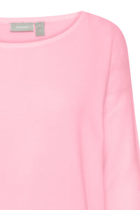 Fransa Clia 3/4 Sleeve Sweater - Pink Frosting