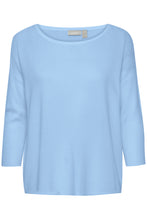 Load image into Gallery viewer, Fransa Clia 3/4 Sleeve Sweater - Sky Blue