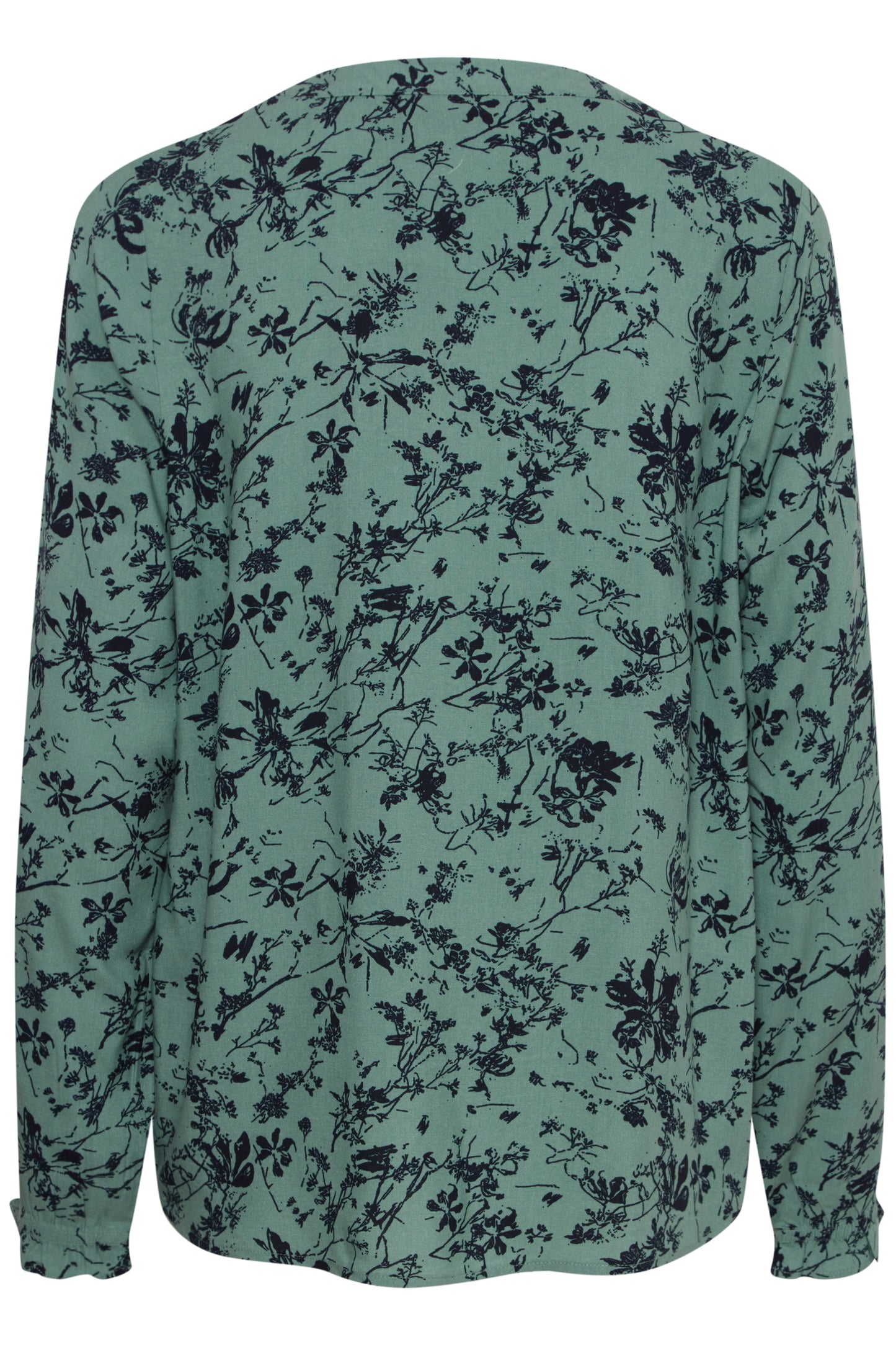 Fransa Flowy Printed Blouse - Sage Green