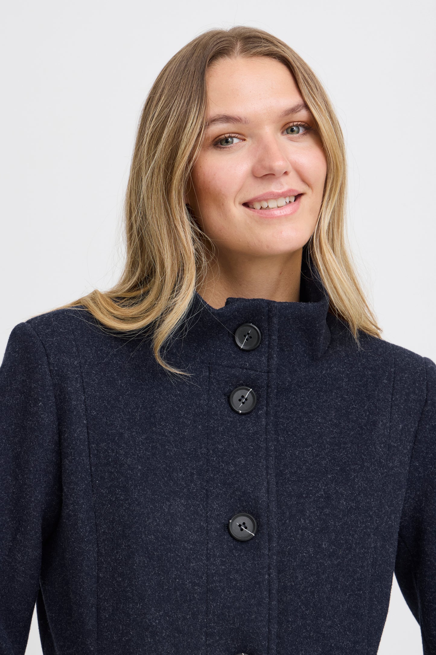 Fransa Paige Coat - Navy