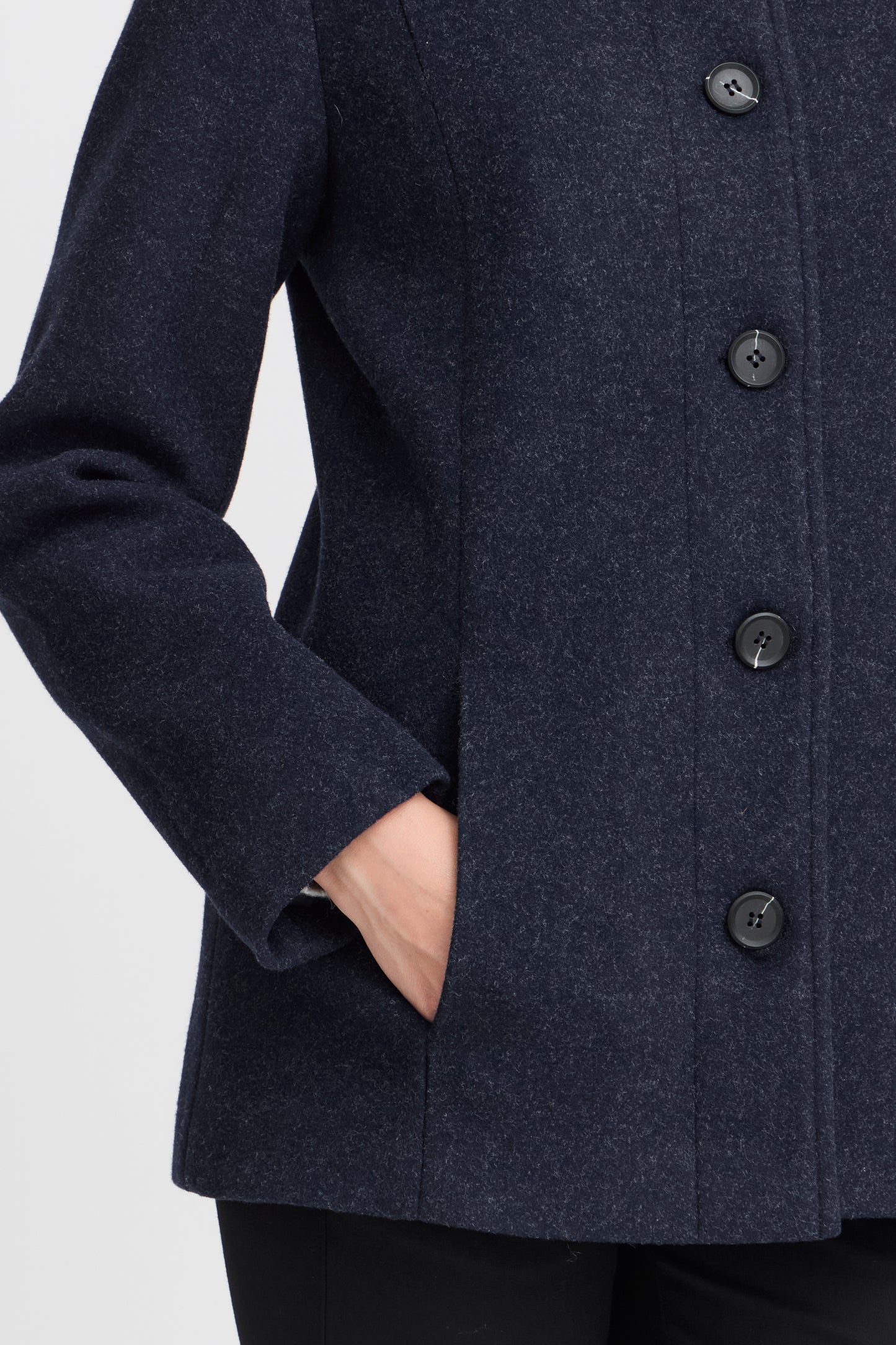 Fransa Paige Coat - Navy