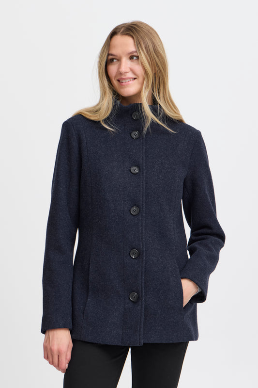 Fransa Paige Coat - Navy