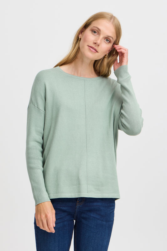 Fransa Liso Sweater - Sage Green