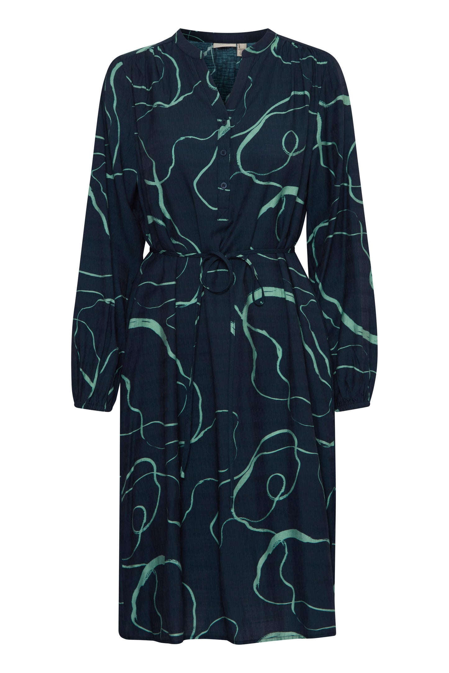 Fransa Ariana Swirl Print dress - Navy