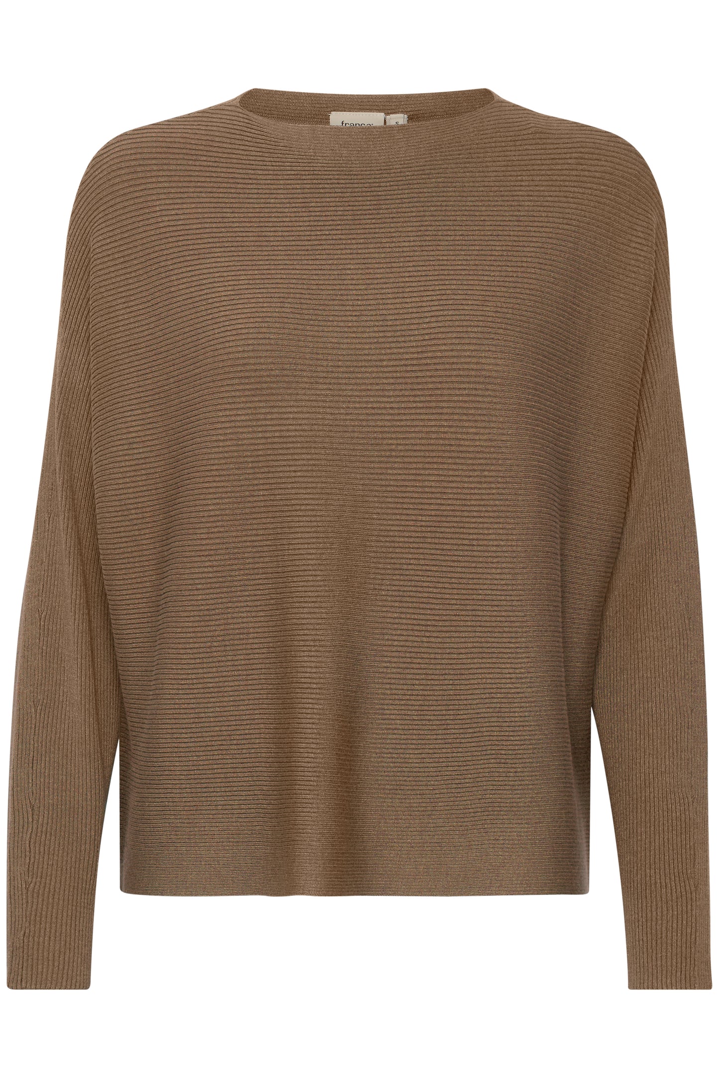 Fransa Lala Ribbed Sweater - Walnut