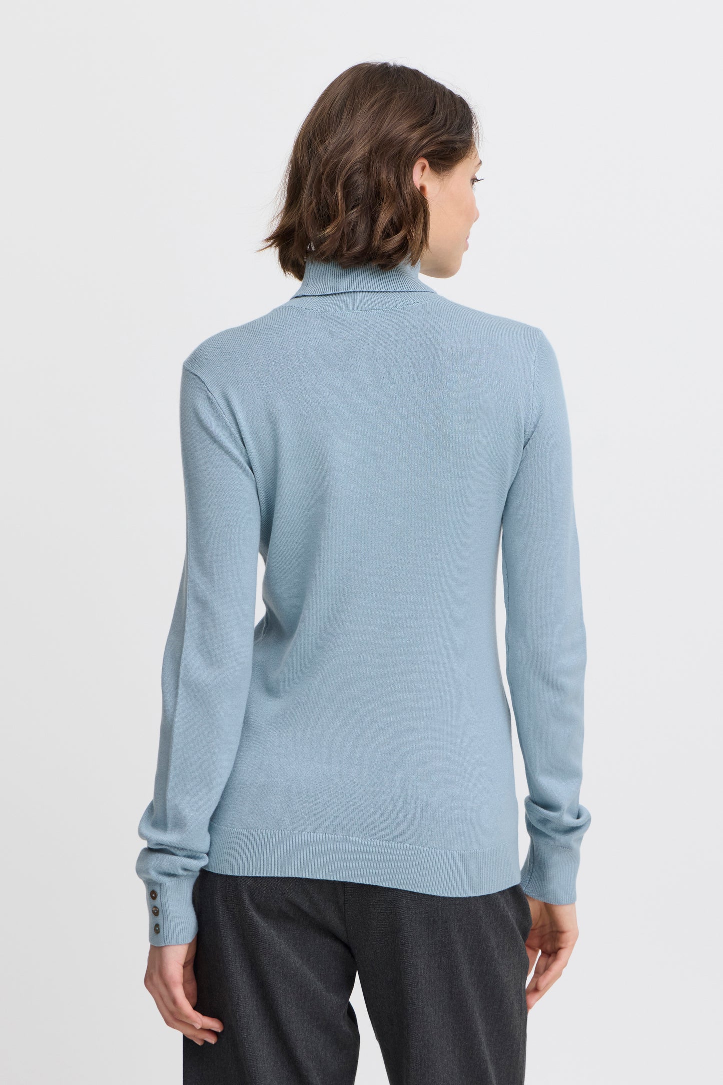 Fransa Clia Roll Neck Sweater - Citadel Blue