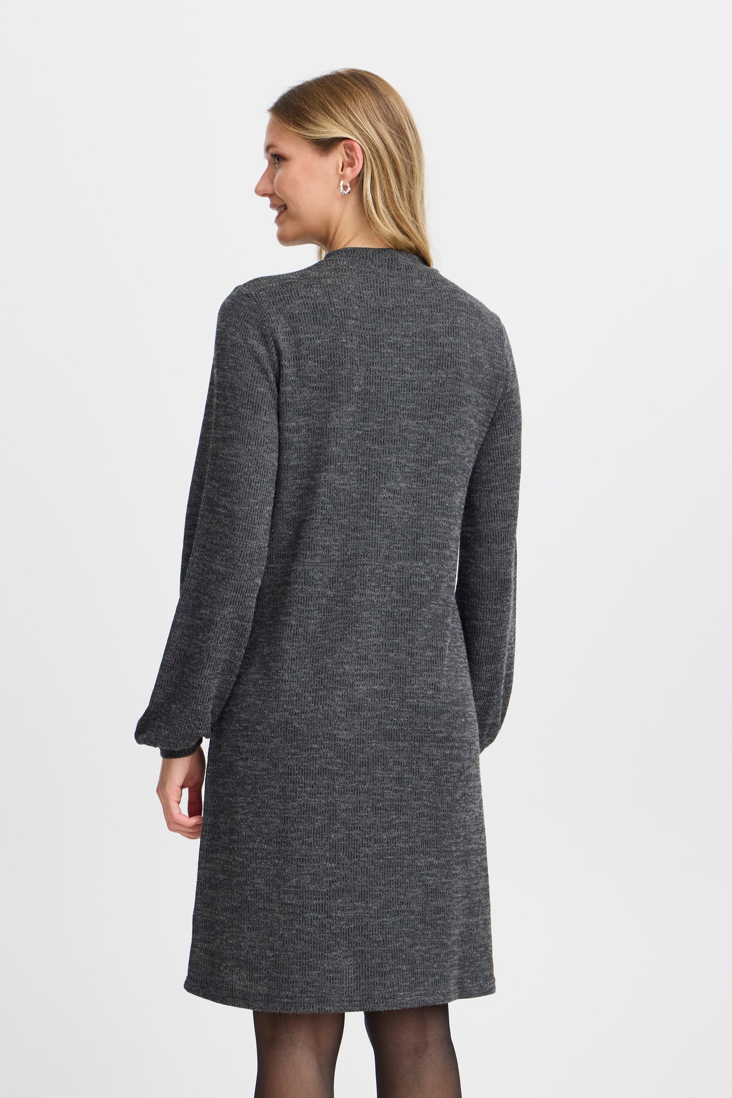 Fransa Anabel Knitted Dress - Charcoal