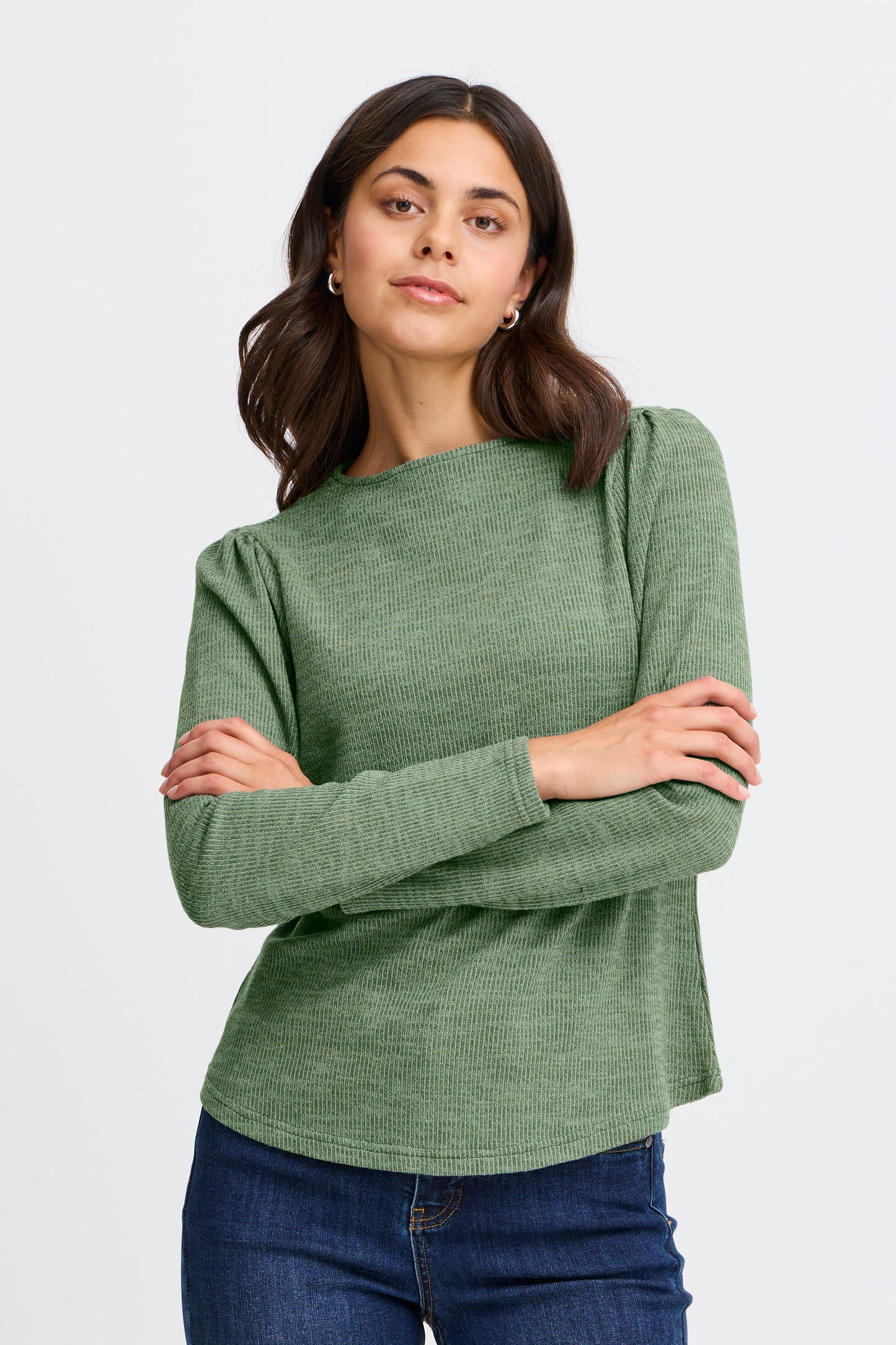 Fransa Anabel Top - Forest Green