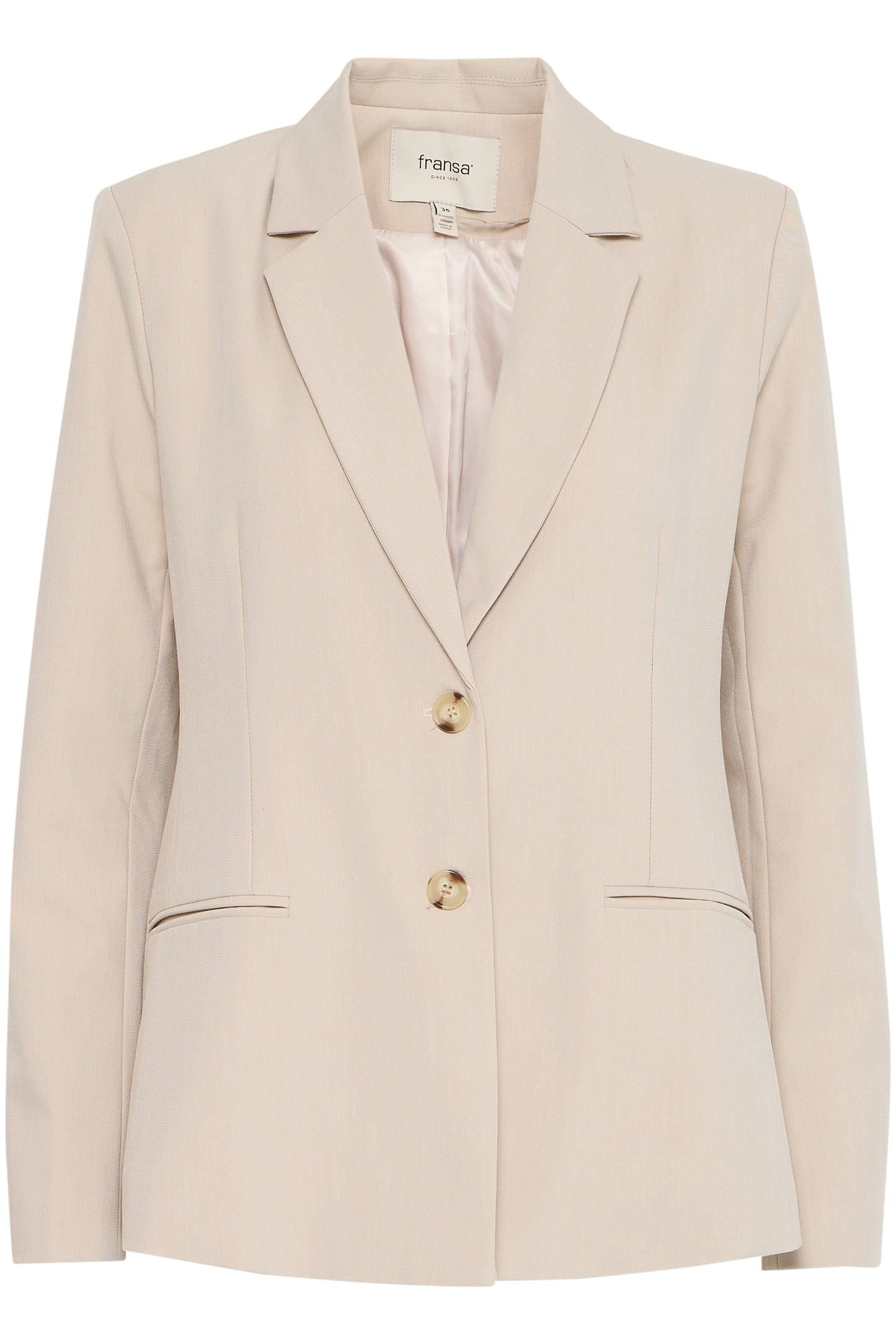 Fransa Abigail Smart Blazer - Coffee cream