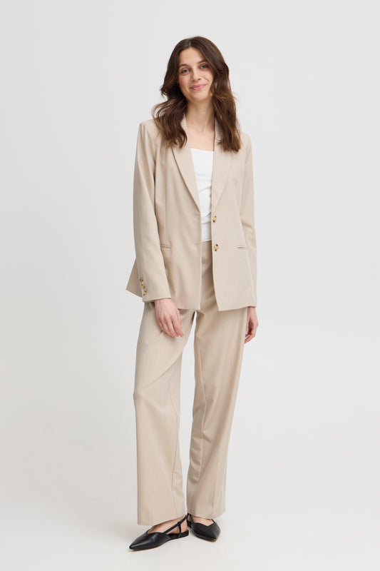 Fransa Abigail Smart Blazer - Coffee cream