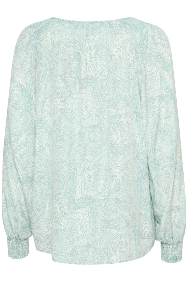 Fransa Patsy Blouse - Aqua Blue