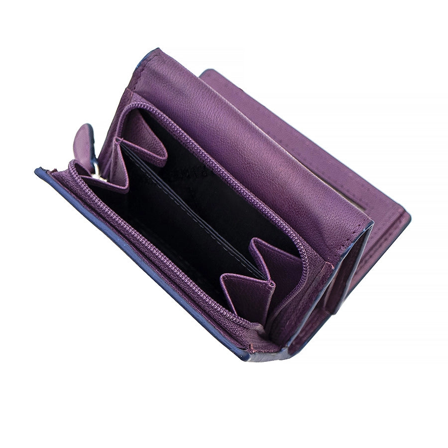 Prime Hide Luna Leather Compact Purse - Choice of colours